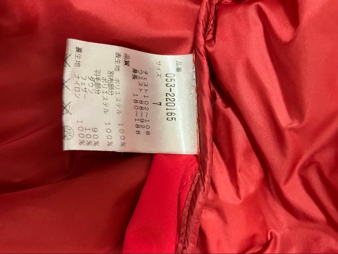 PEARLY GATES 赤ダウンジャケット　サイズ7