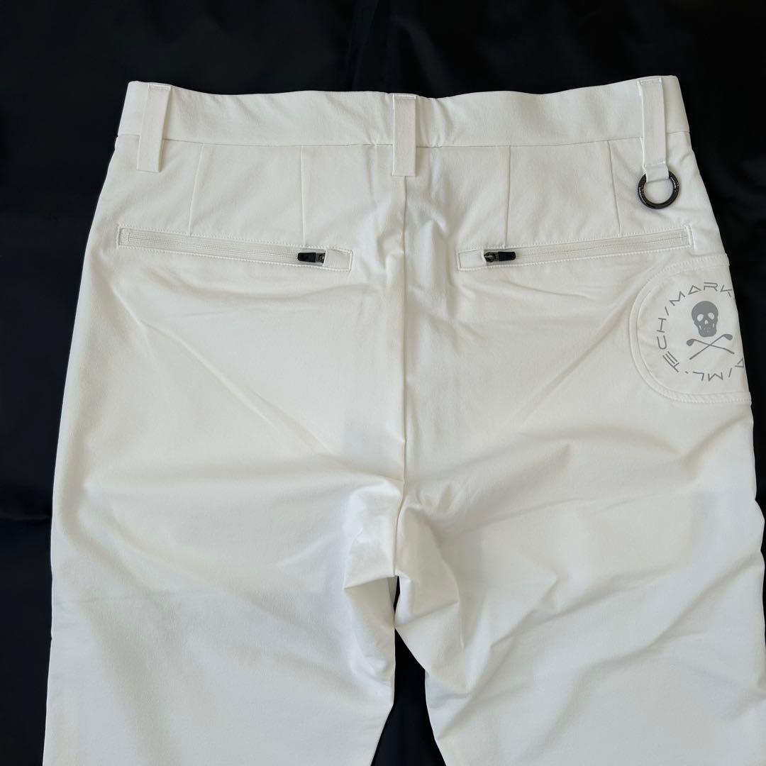 マークアンドロナ 2025年モデル テクニカルパンツ ホワイト スカルロゴ