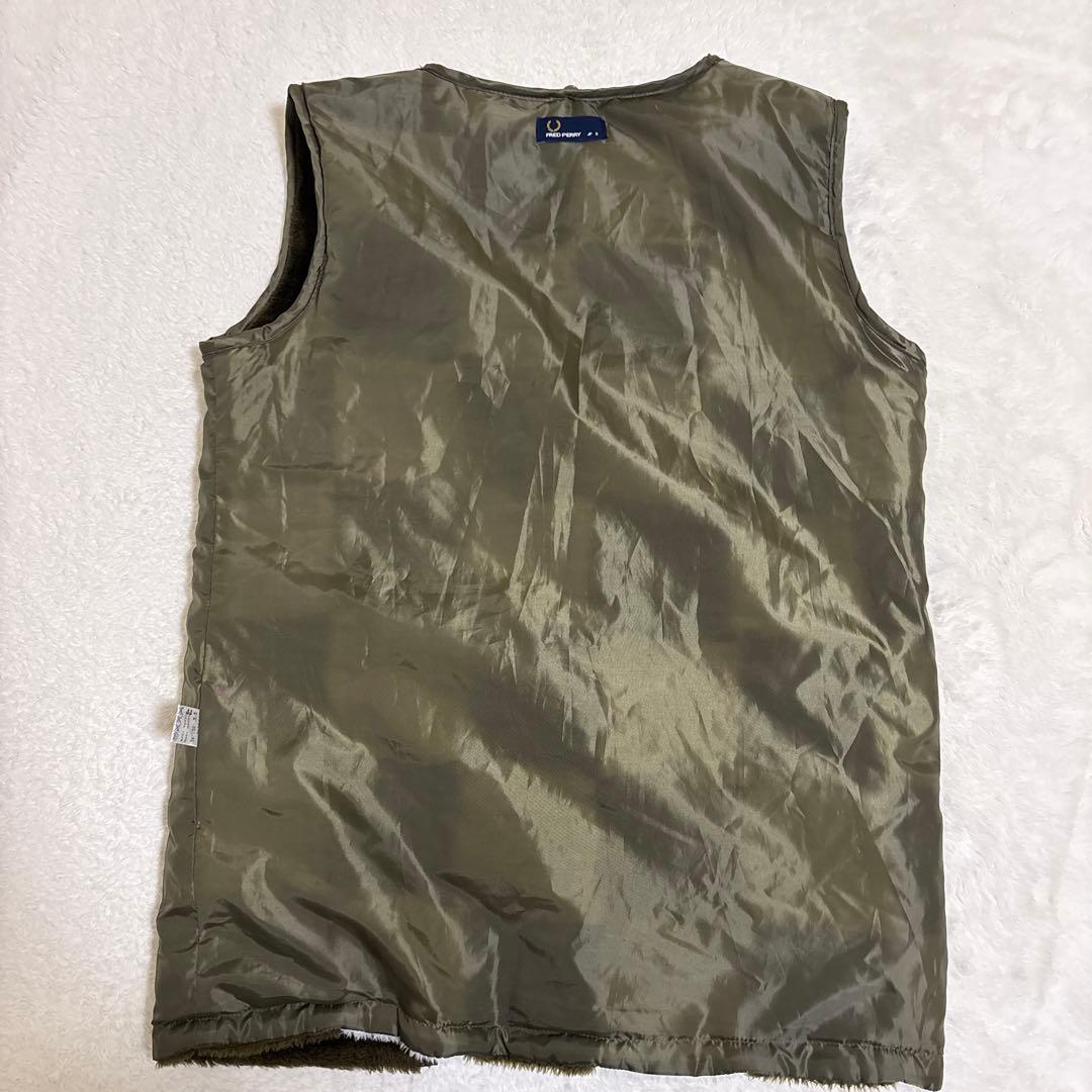 FRED PERRY モッズコート S カーキ ライナー付 ブロックチェック