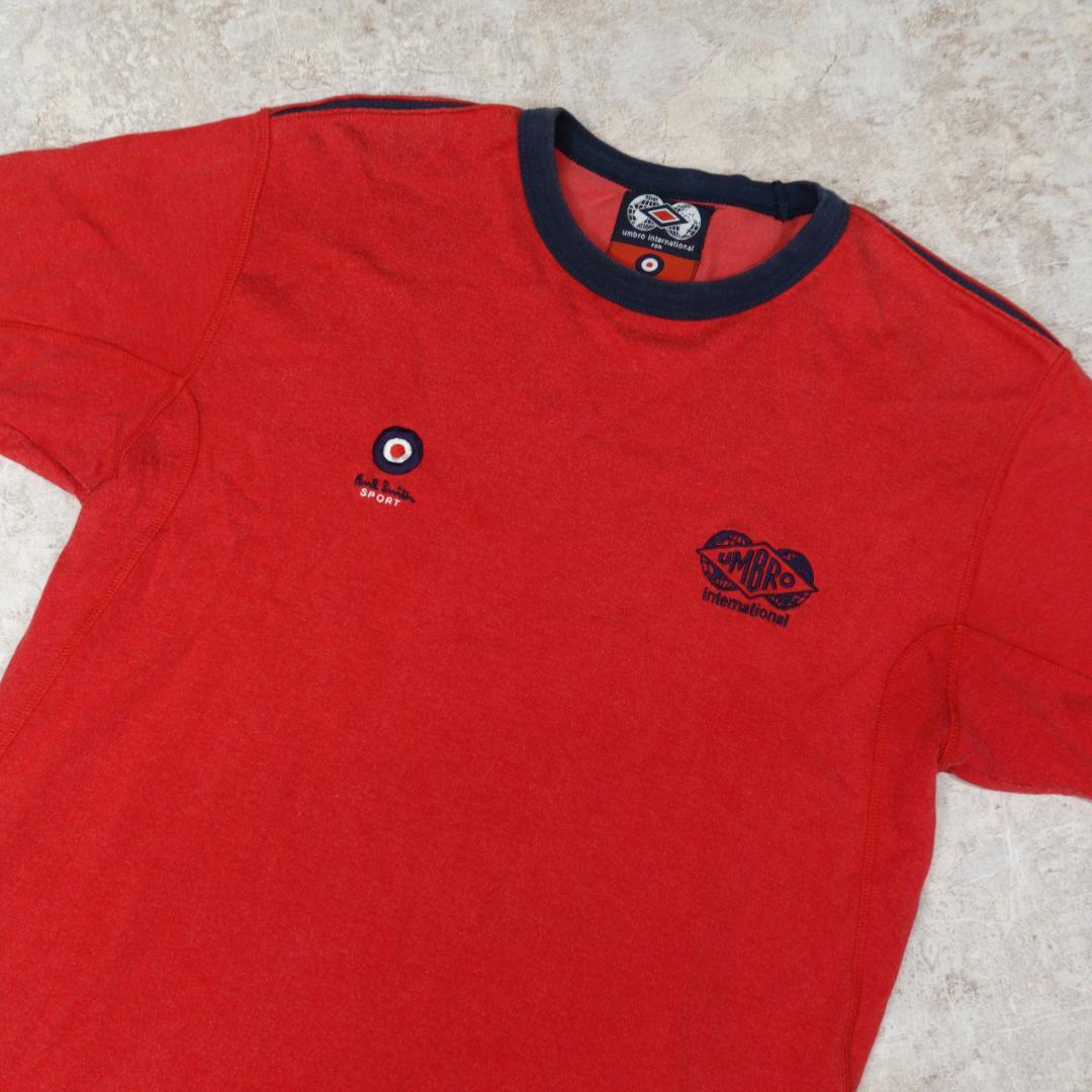 ポールスミススポーツ × アンブロ 00s リンガーTシャツ M レッド