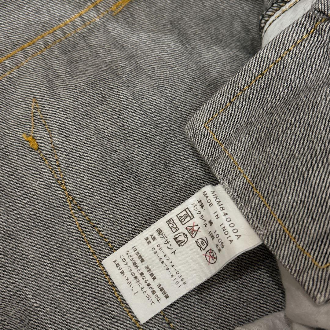 MAKAVELI デニム　W36 L34 ブラック　美品　ビックデザイン