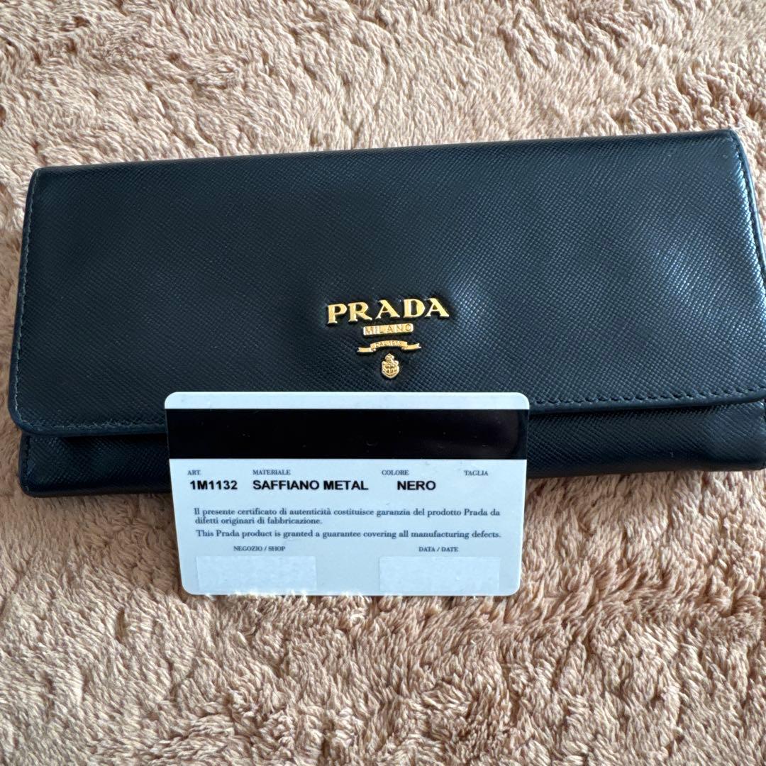 期間限定金額✨美品✨ PRADA サフィアーノ ブラックレザー 長財布