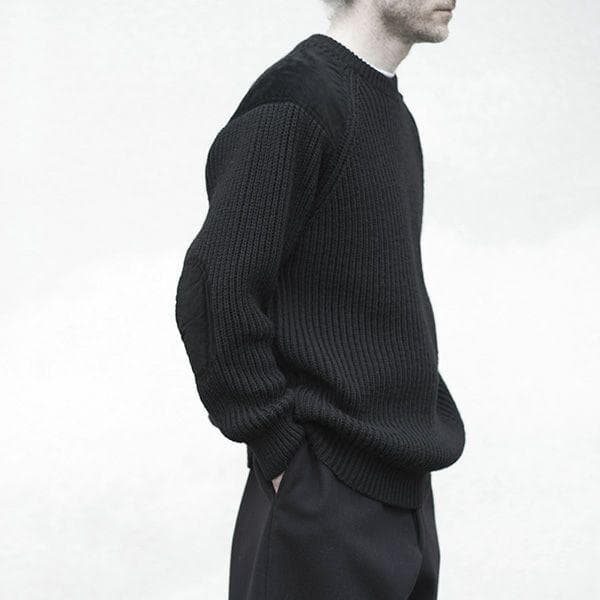 美品】COMOLI BLACK SHEEP別注 ガンパッチニット 黒 M - メルカリ