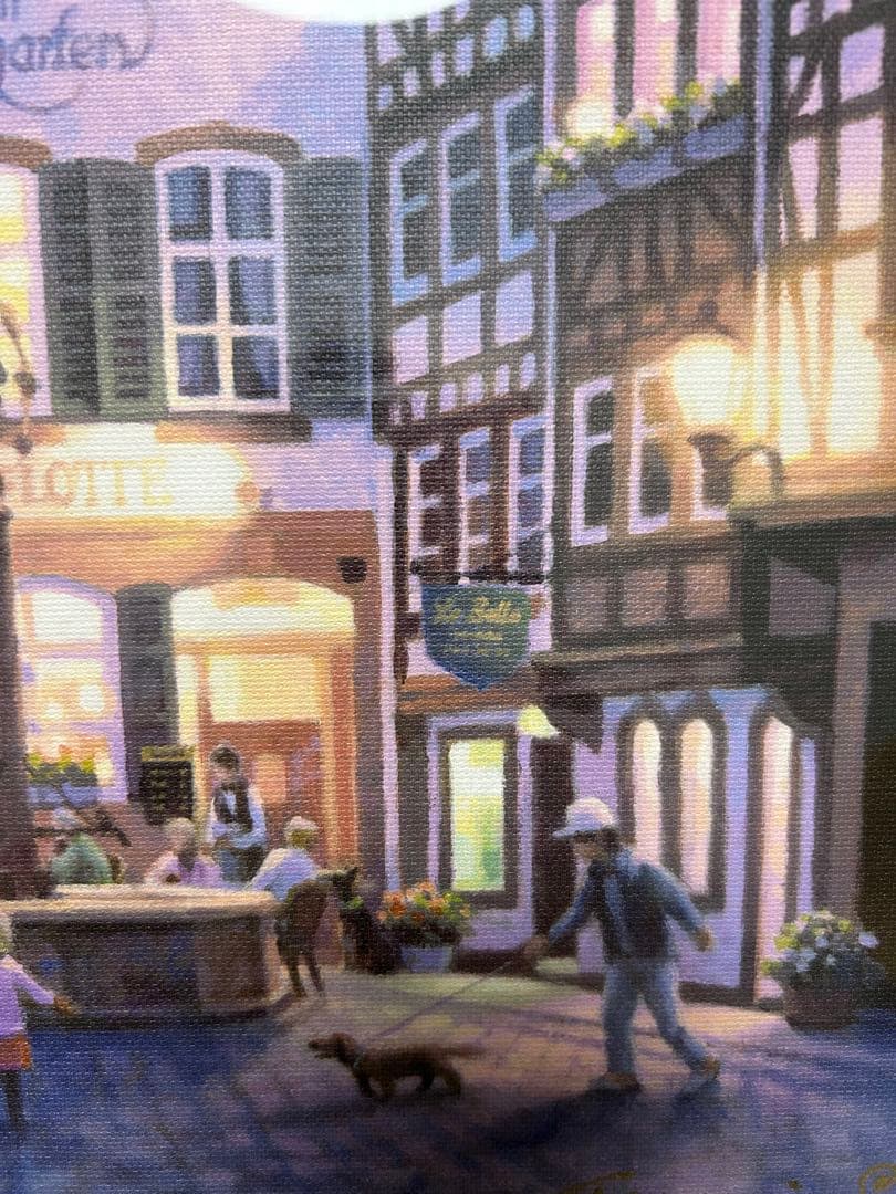 笹倉鉄平　散歩の時間に　ジクレー　直筆サイン右下　裏面も綺麗