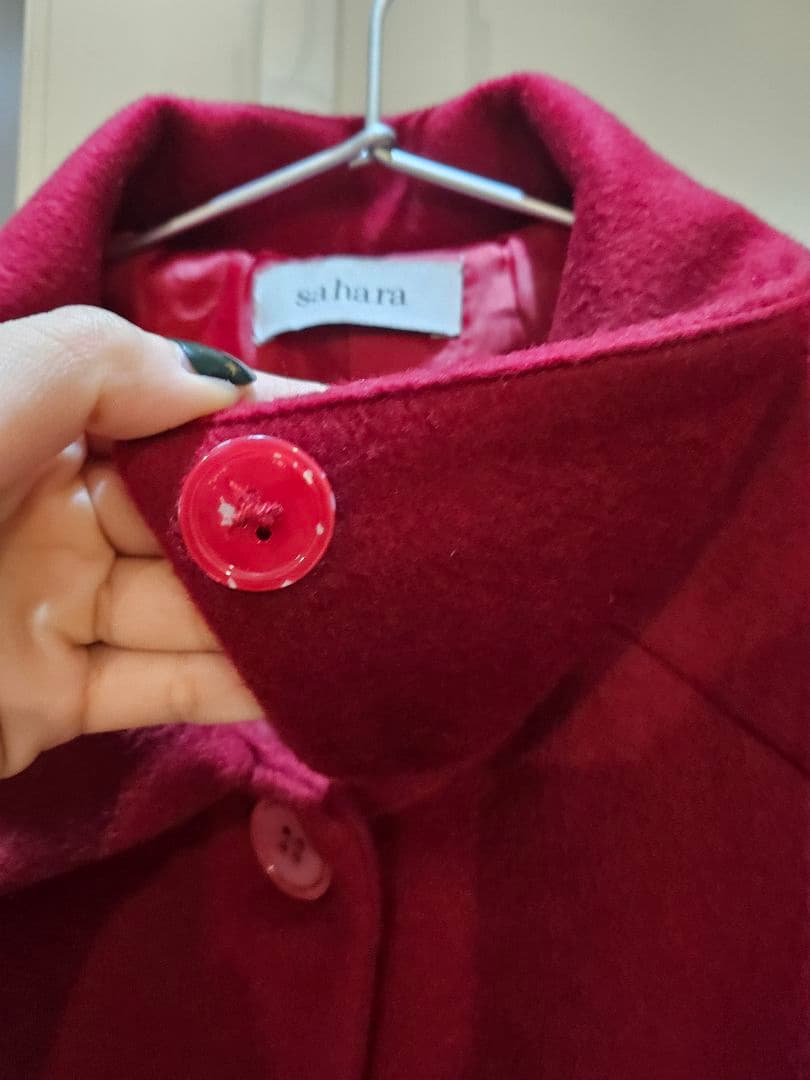 MARTE sahara Curve Design Wool Coat