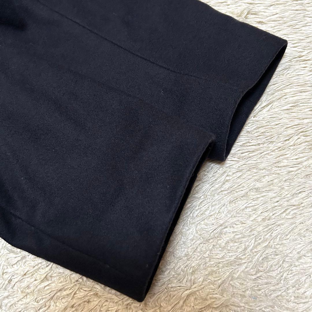 極美品 イーヴォ ウールコート BRINDISI ネイビー ベルト ダブル 44