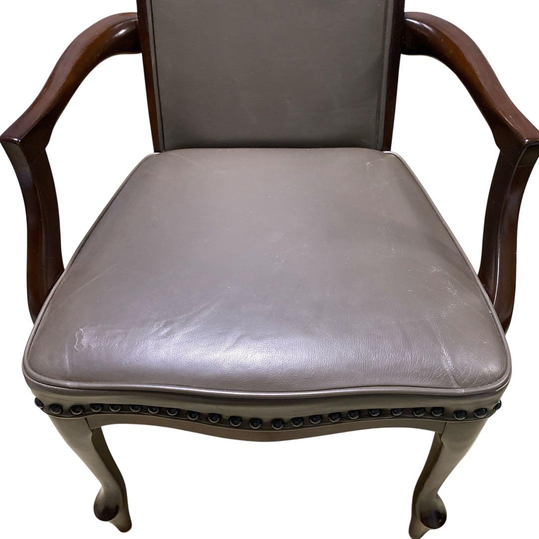 マルニ ベルサイユ ダイニングチェア 2脚 鋲打ち 猫脚 肘置きあり なし