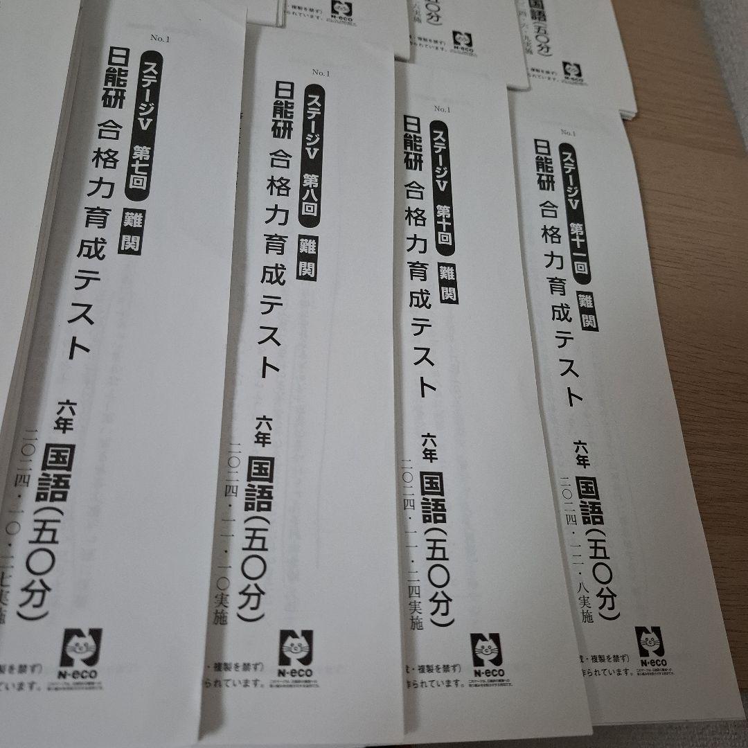 日能研　6年生　2024年度　学習力育成テスト　合格力育成テスト　【難関】