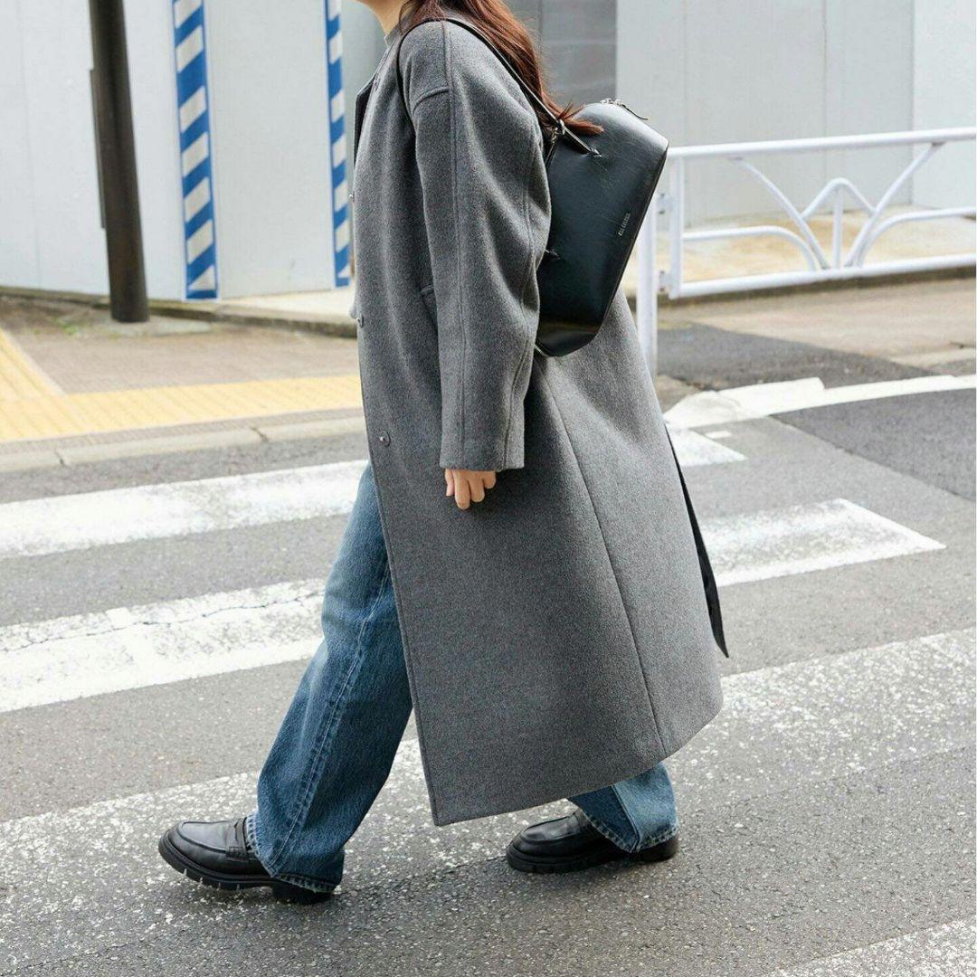 24AW ジャーナルスタンダード スーパー140ビーバーノーカラーコート