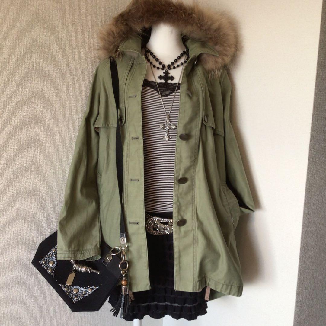 y2k 00s archive グランジ 森ガール ファーモッズコート平成ギャル