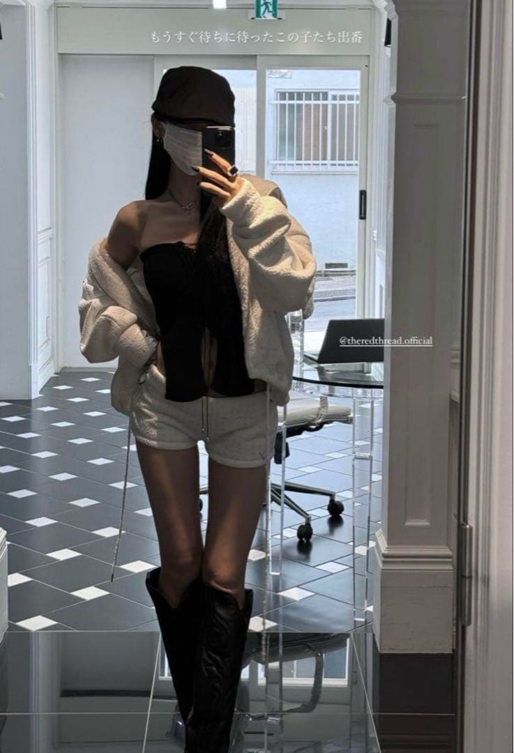 トップス melt the lady bare tops hairband set