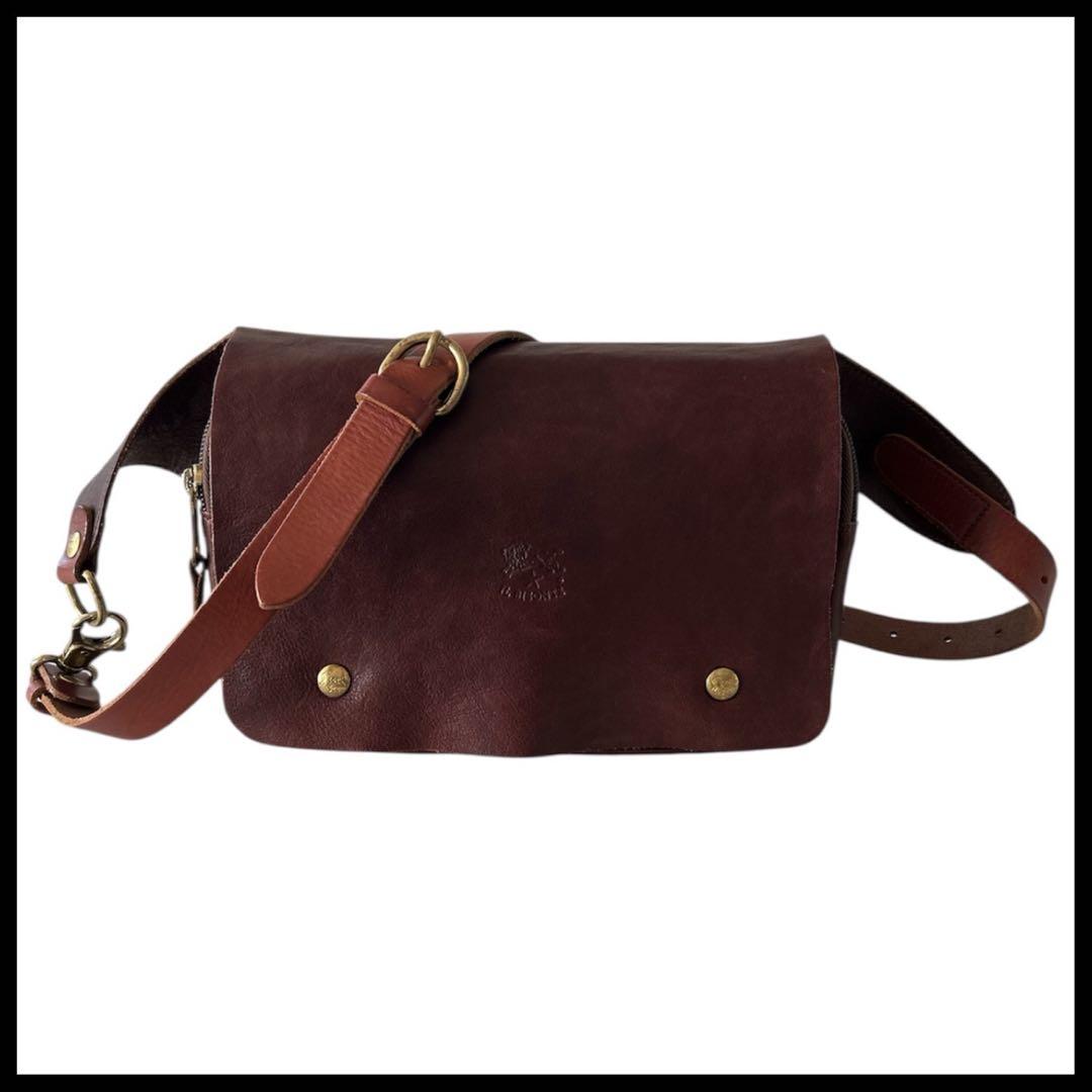 イルビゾンテ　ボディバッグ　ダークブラウン　ユニセックス