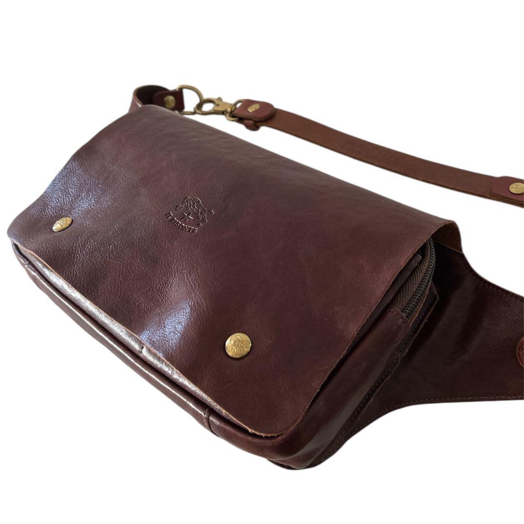 イルビゾンテ　ボディバッグ　ダークブラウン　ユニセックス