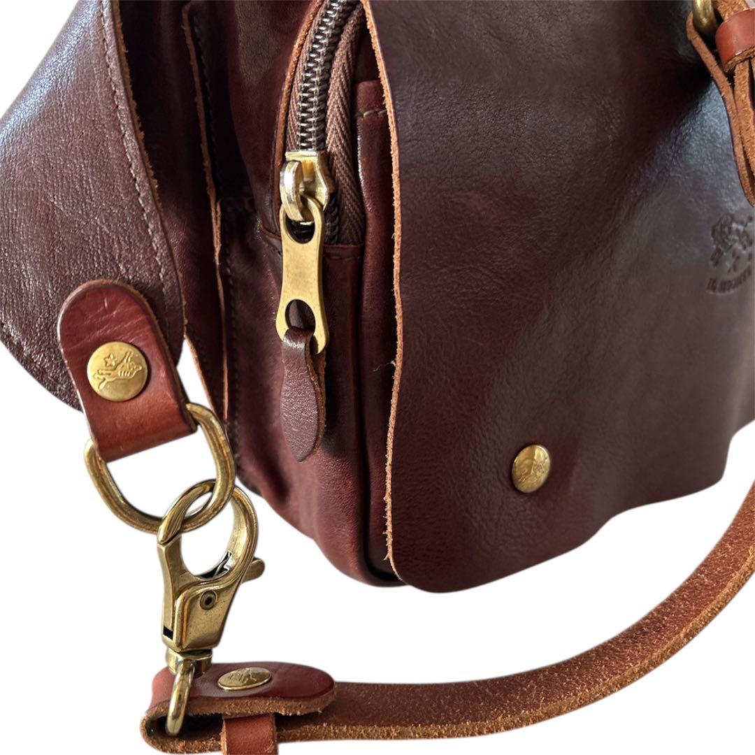 イルビゾンテ　ボディバッグ　ダークブラウン　ユニセックス