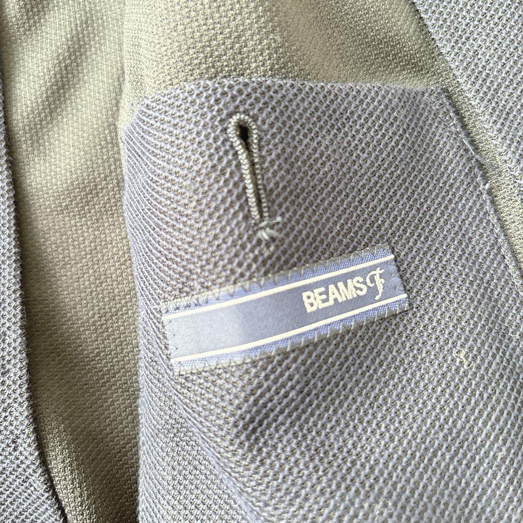 【美品】ビームスエフ　アンコン　テーラードジャケット　ネイビー　3ボタン