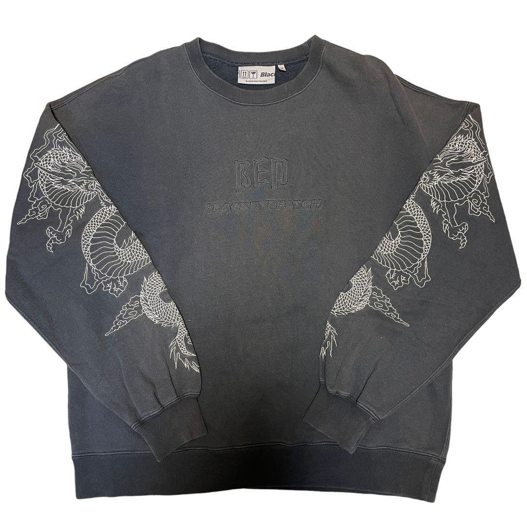 ブラックアイパッチ B印 ドラゴン 龍 竜 刺繍 スウェット - メルカリ