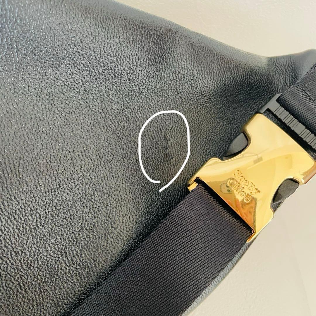 k*n様 完売　レア　シーバイクロエ ベルトバッグ 本革 セーフティピン ブラッ