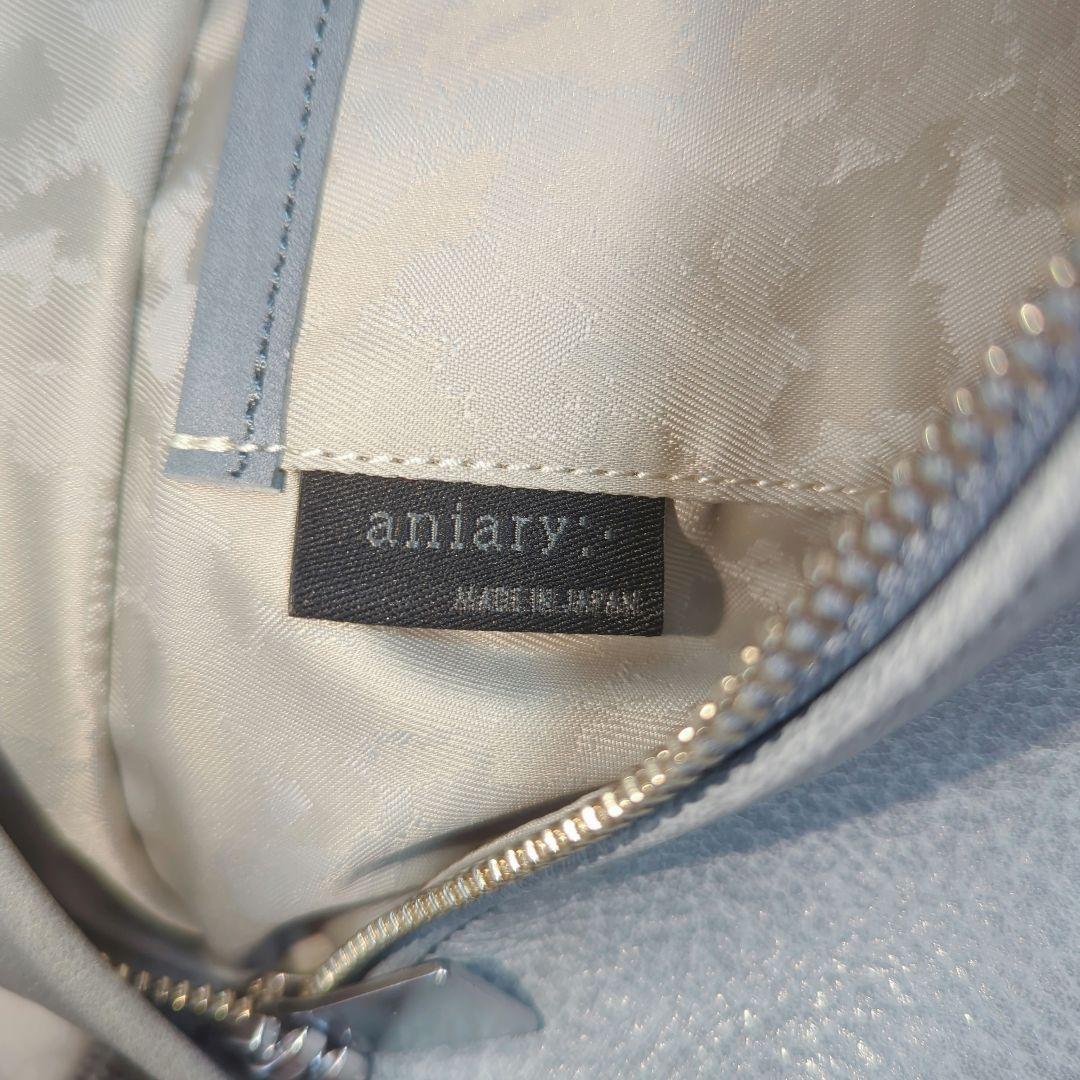 aniary アニアリ レザー ボディバッグ キーリング 迷彩柄 グレー