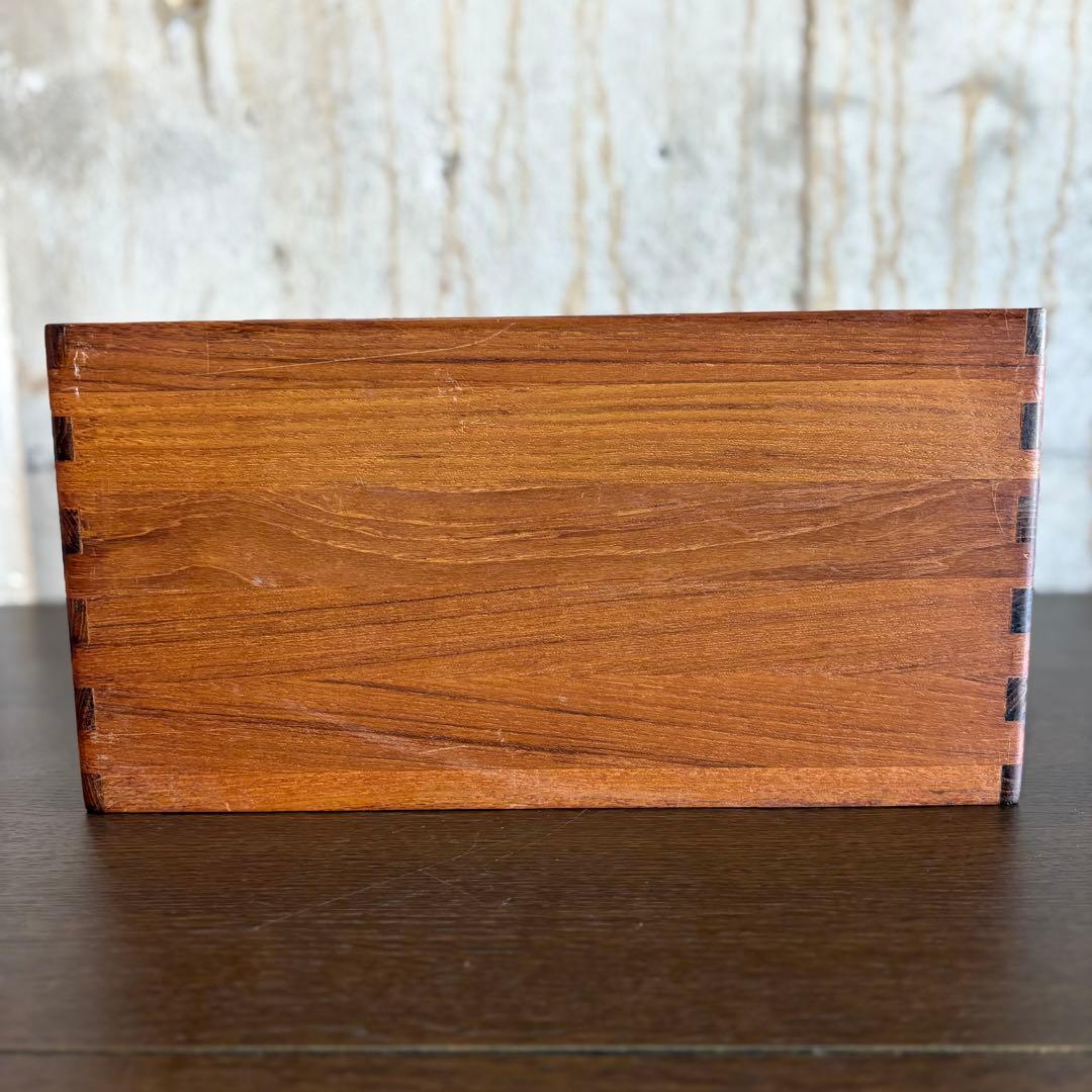 ヴィンテージ　チーク材　CDラック　20枚収納　無垢材　①