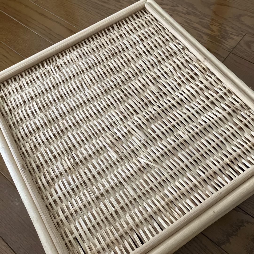 【無印良品】6個セット　重なるブリ材角型バスケット・中　35×37×16