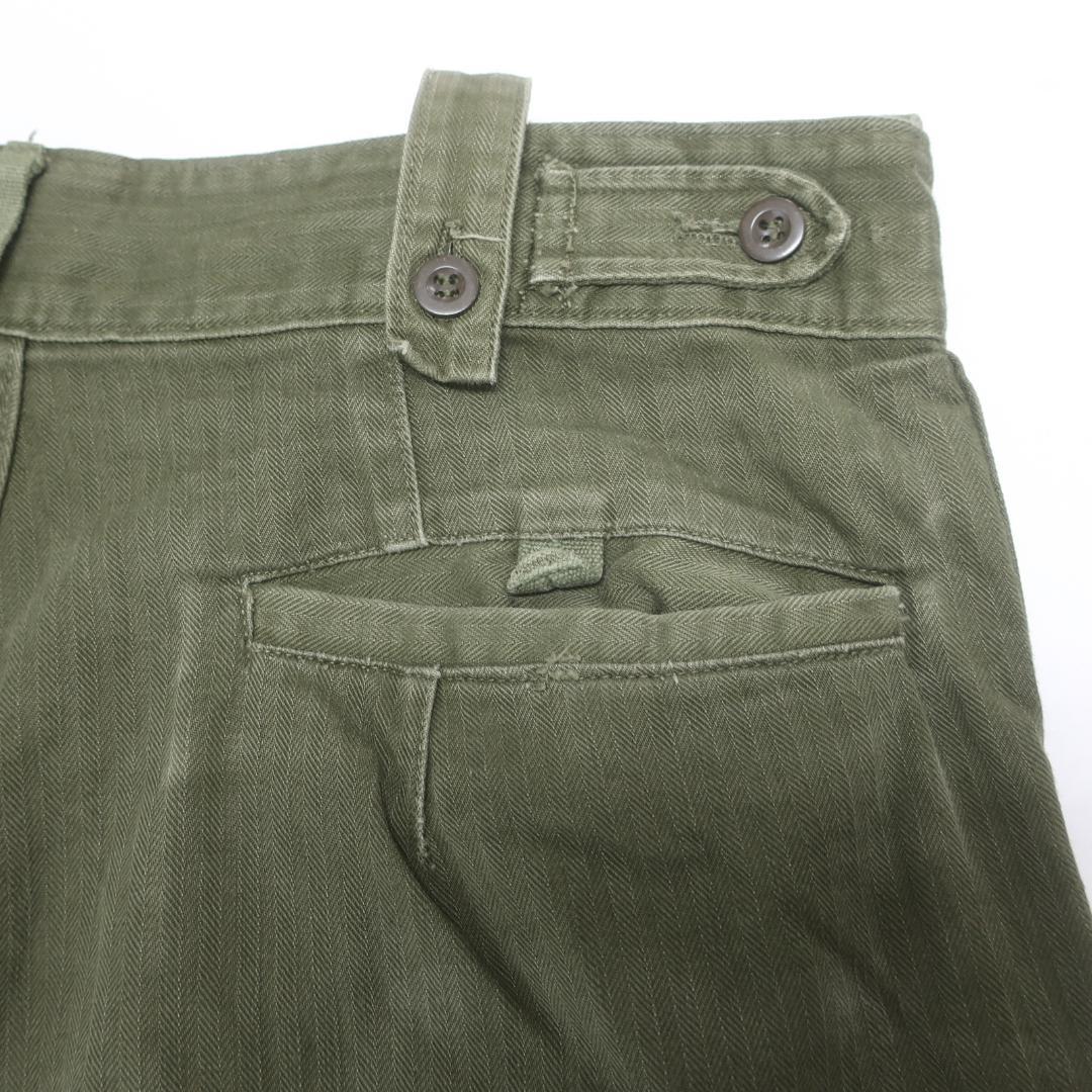 VINTAGE オランダ軍 ミリタリー ヘリンボーン カーゴ パンツ 古着