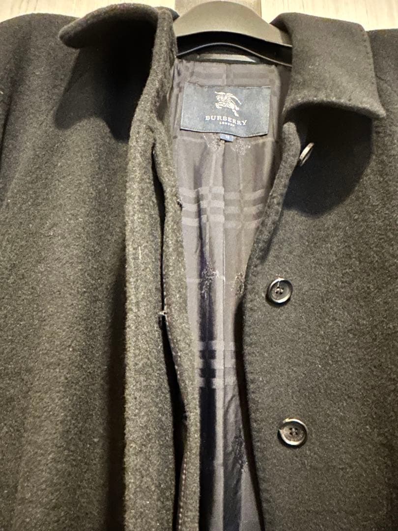 バーバリーロンドン　カシミヤロングコート　13号ＸＬ相当