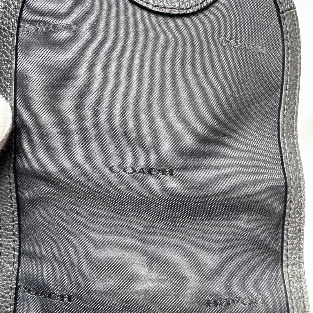 coach コーチ　37581 リュックサック　ターンロック　レザーブラック　黒