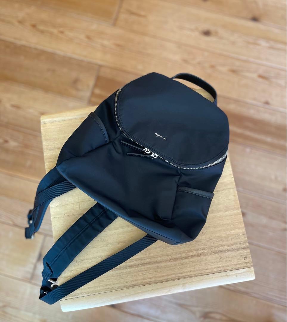 agnes b. アニエスベー ナイロン ミニリュック 黒