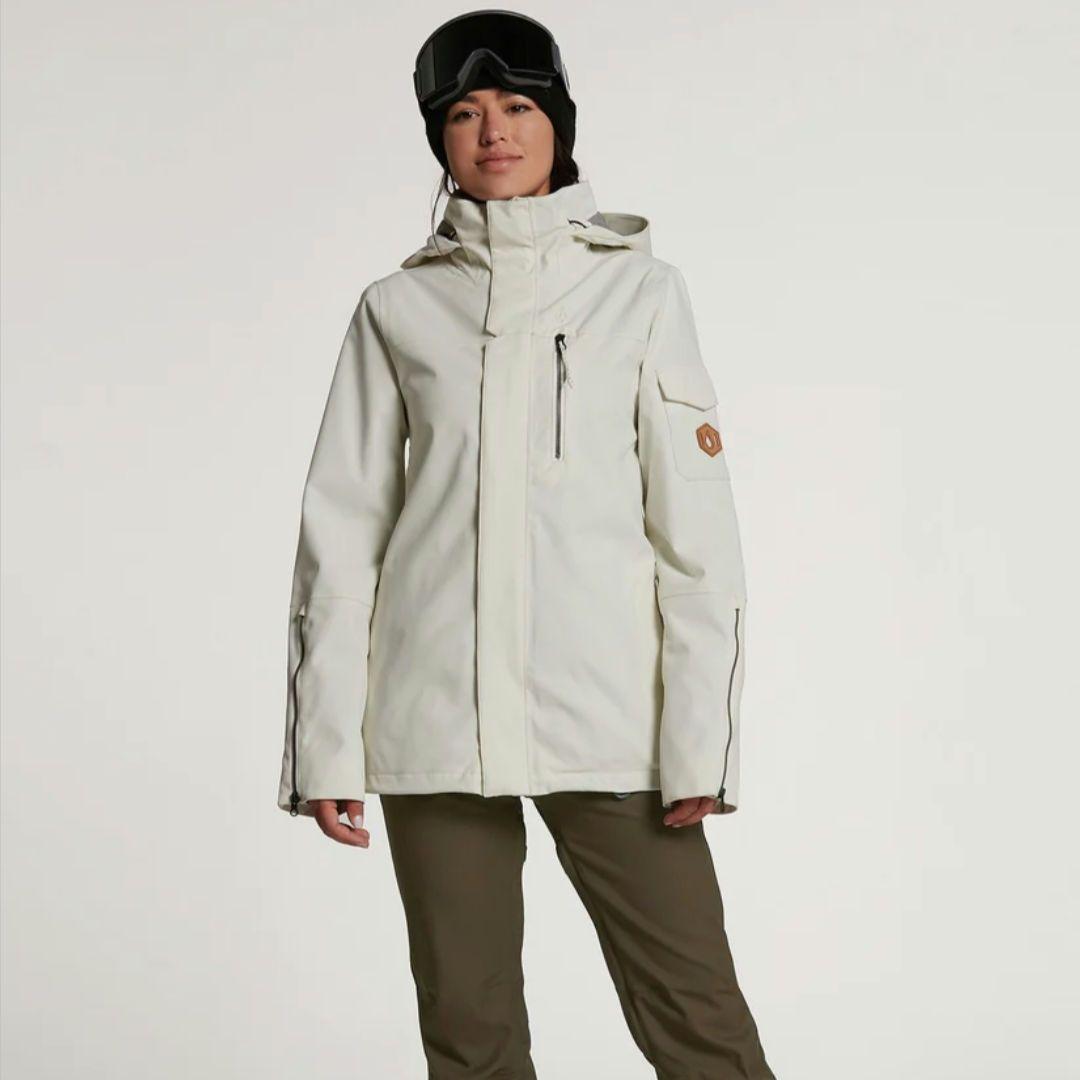 VOLCOM 迷彩柄フード付きスノーボード ジャケット 4in1 Sサイズ