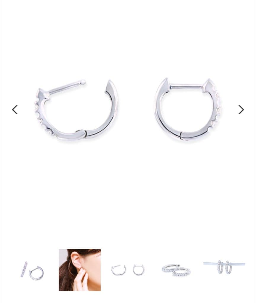 ツツミ TSUTSUMI　プラチナダイヤモンドフープピアス　pt900