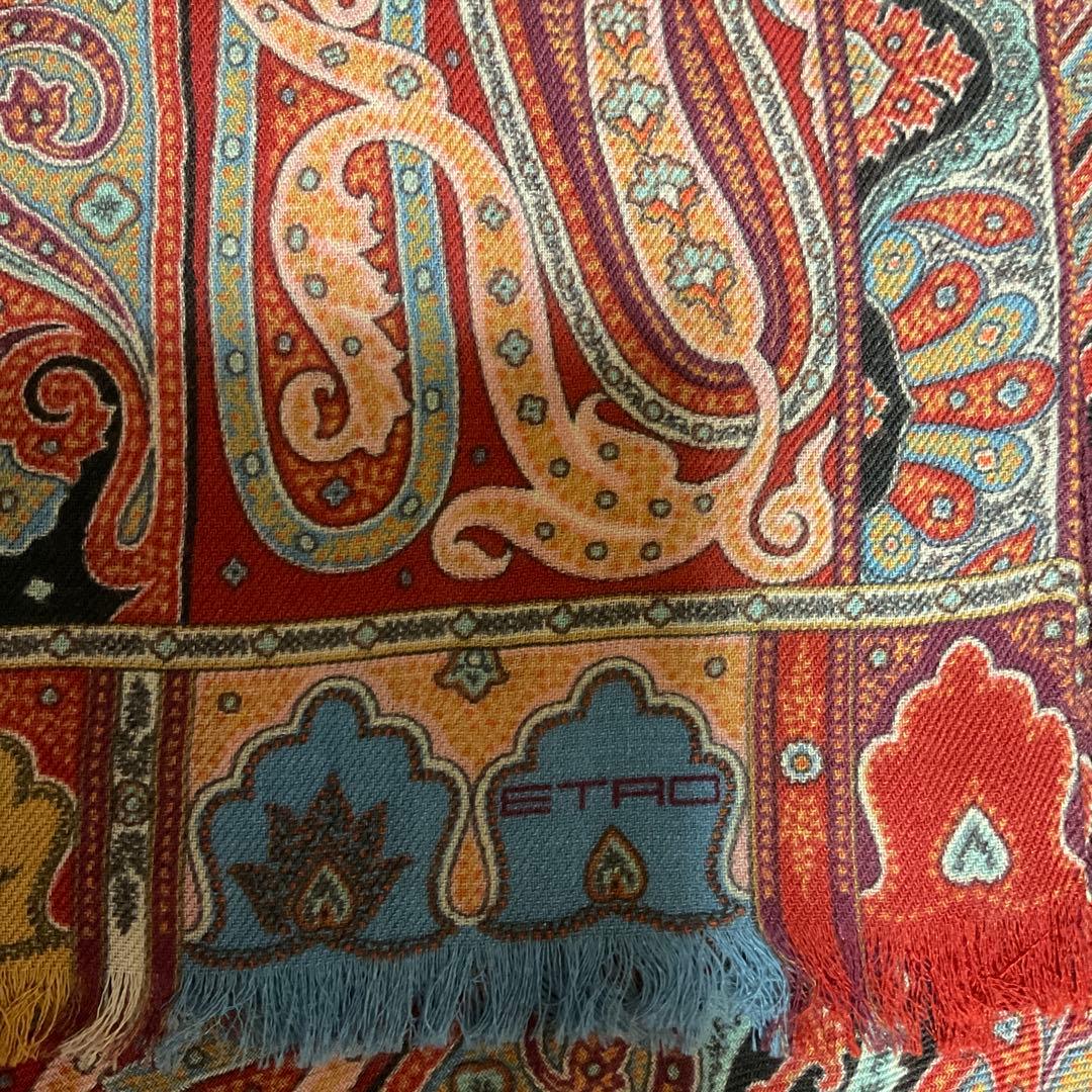 洗練されたデザイン　ETRO 正規品　大判ショール　 希少サイズ　21