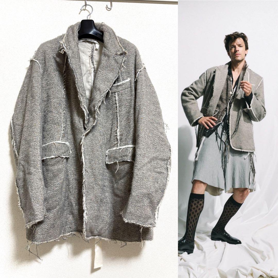 midorikawa ツイードジャケットグレー - メルカリ