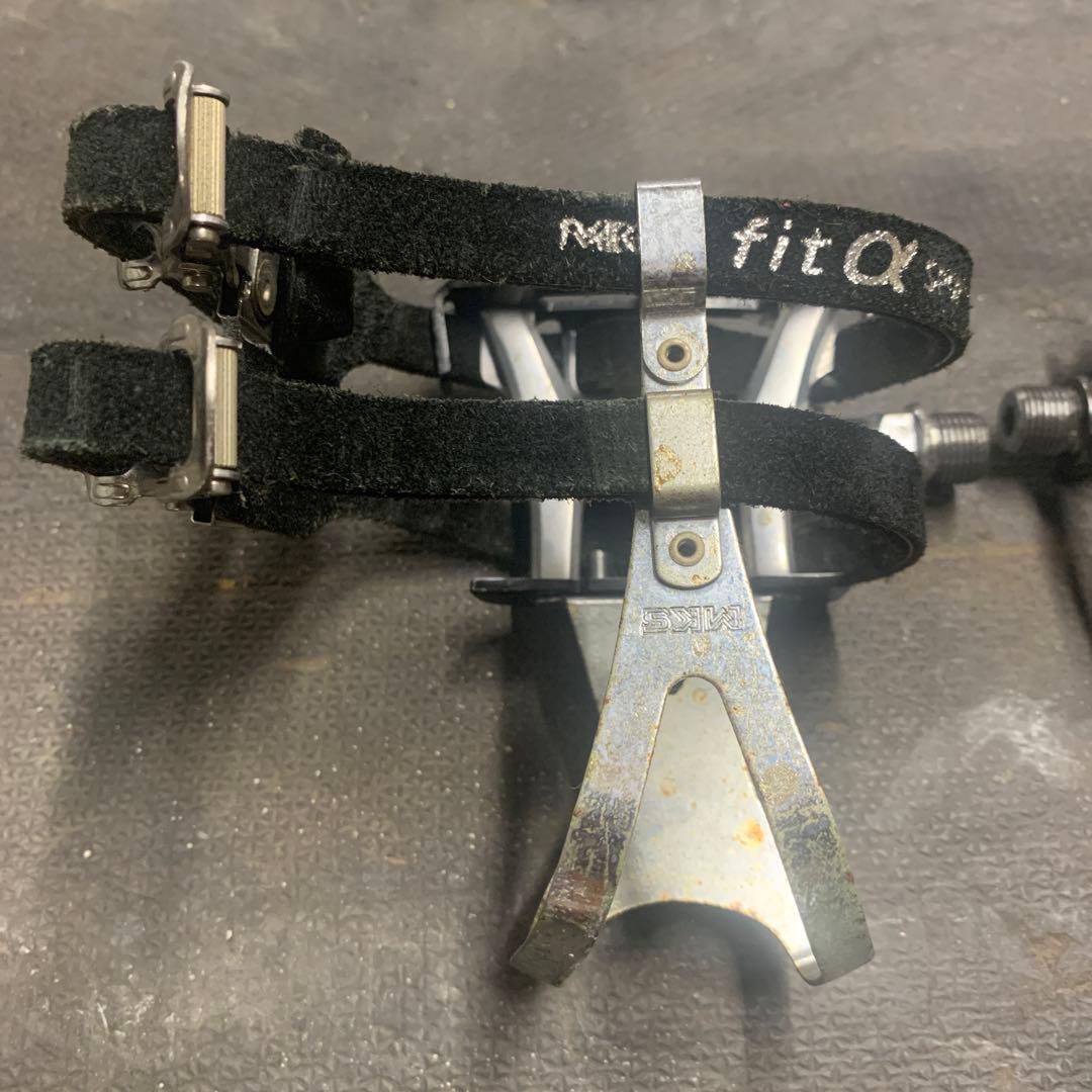 美品ミカシマペダル MKS RX-1 fit Qダブルストラップ黒ピスト競輪 Amazon |