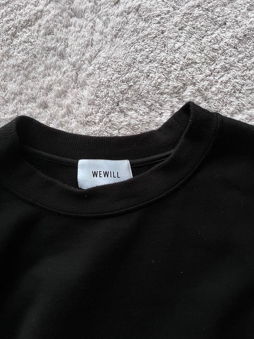 美品WEWILL ブラック ルーズ　スウェット　3