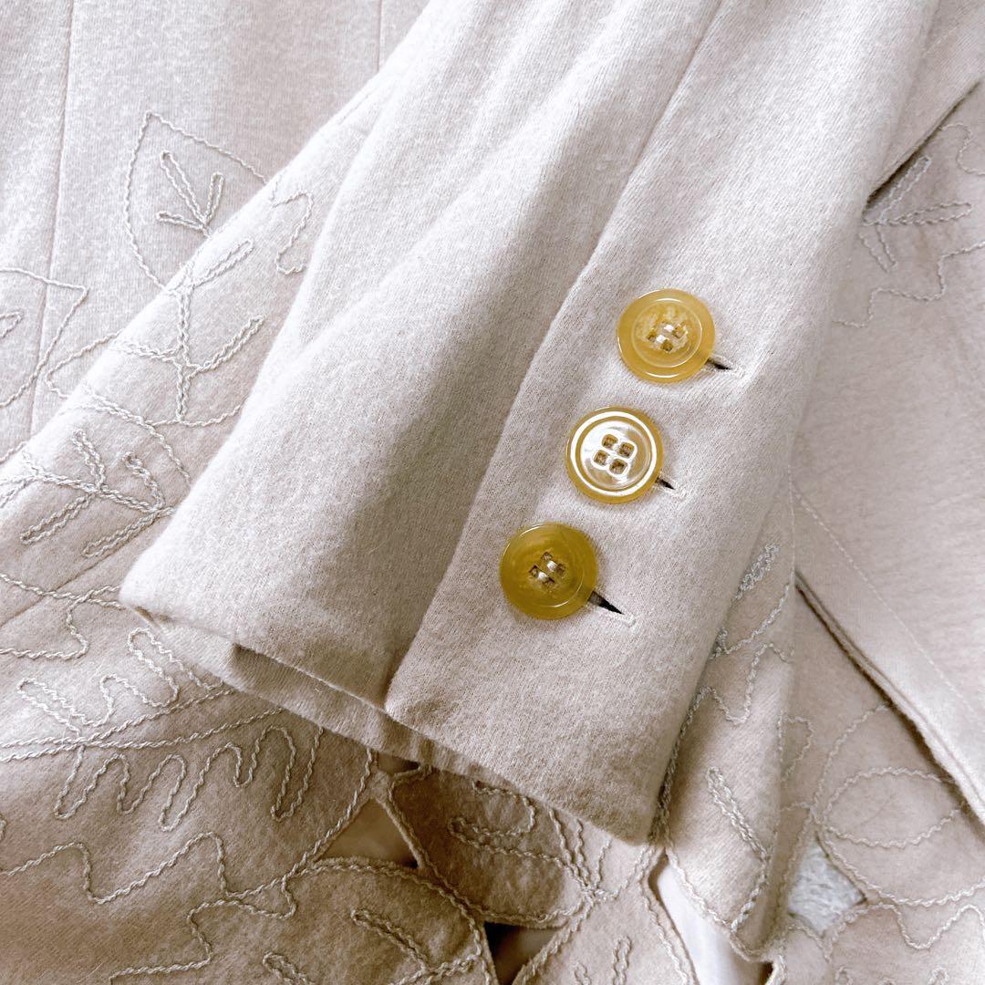 NOKO OHNO ノコオーノ　カットワーク刺繍ウールコート　40size