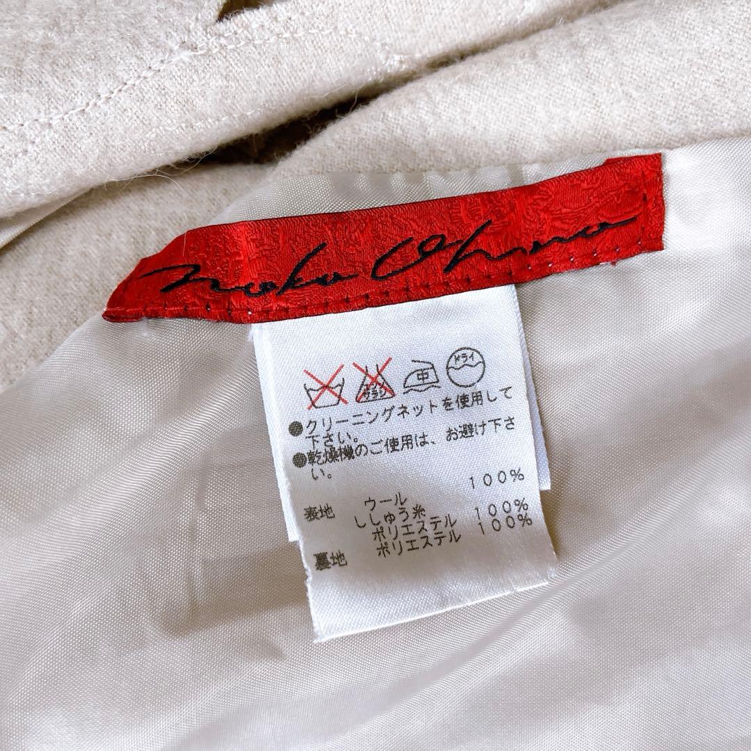 NOKO OHNO ノコオーノ　カットワーク刺繍ウールコート　40size