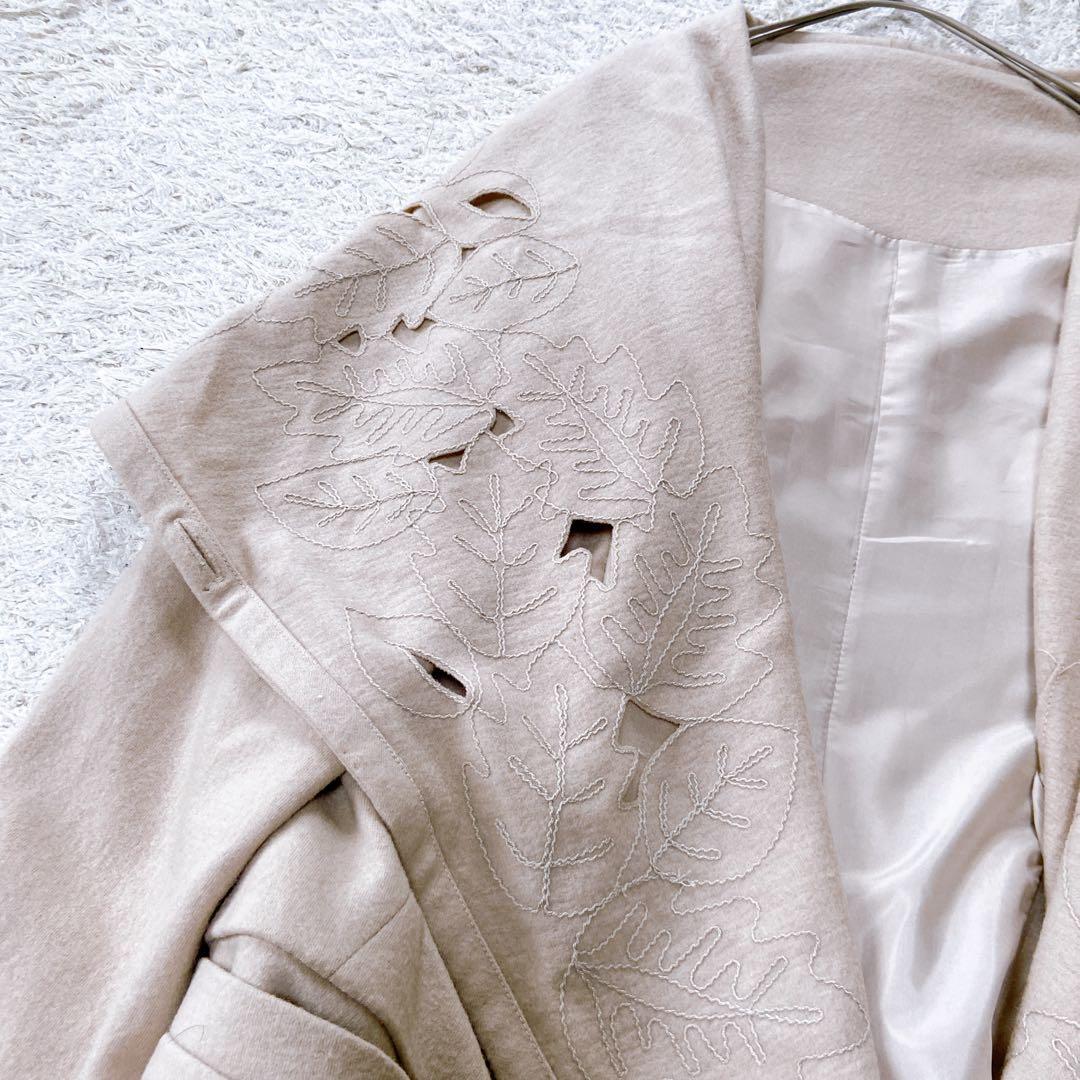 NOKO OHNO ノコオーノ　カットワーク刺繍ウールコート　40size