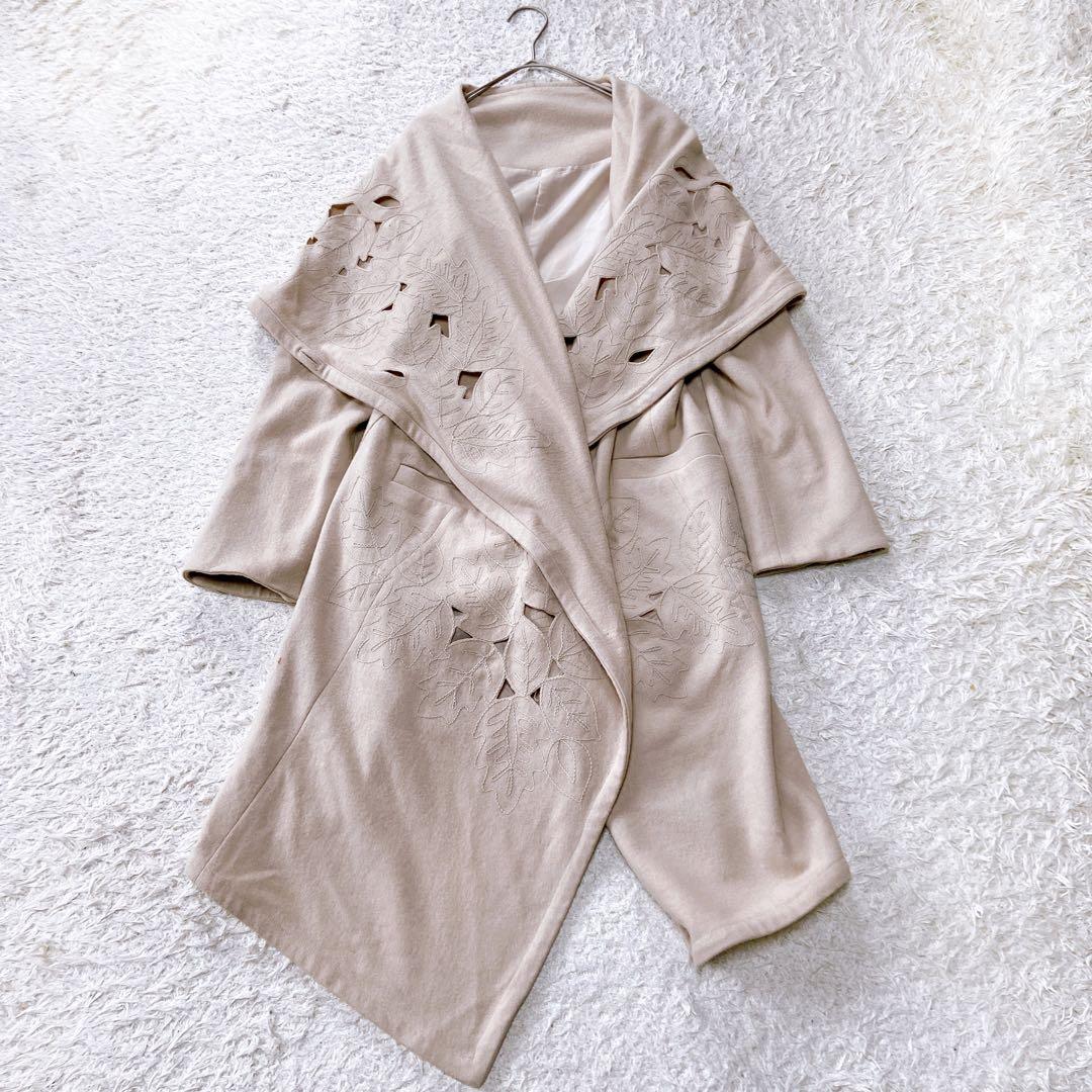 NOKO OHNO ノコオーノ　カットワーク刺繍ウールコート　40size