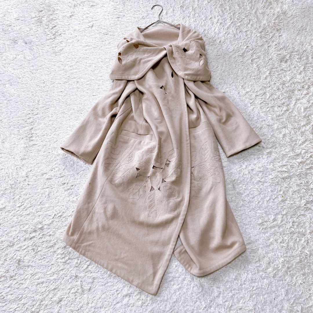 NOKO OHNO ノコオーノ　カットワーク刺繍ウールコート　40size