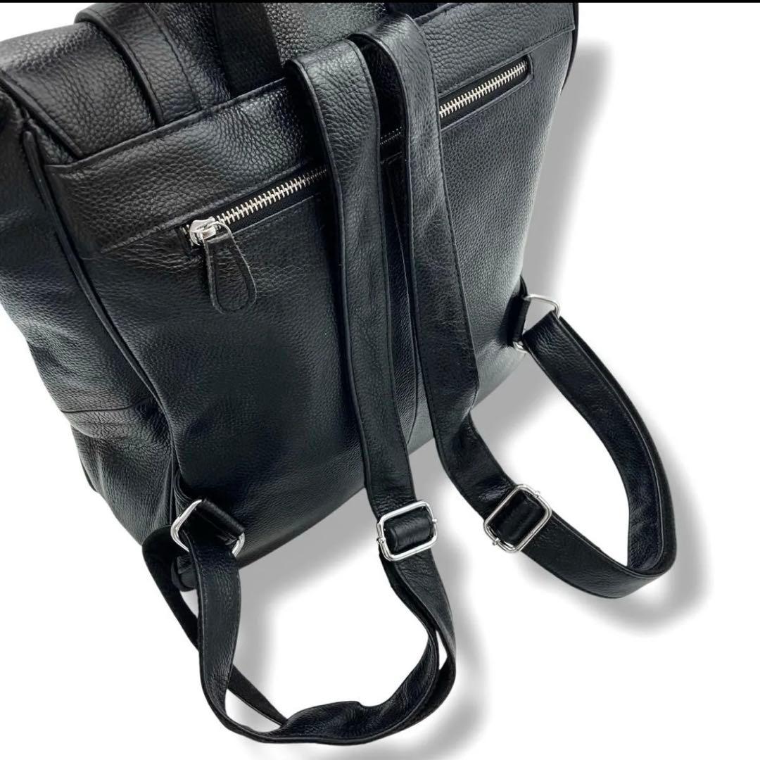 リュックサック ビジネスリュック　バックパック　デイパック レザー　本革　シボ革