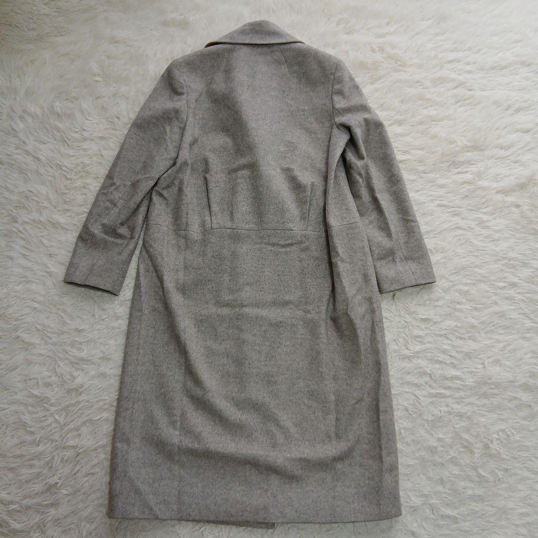 【美品】【Paul Smith】ウールカシミヤ　ロングコート　グレー