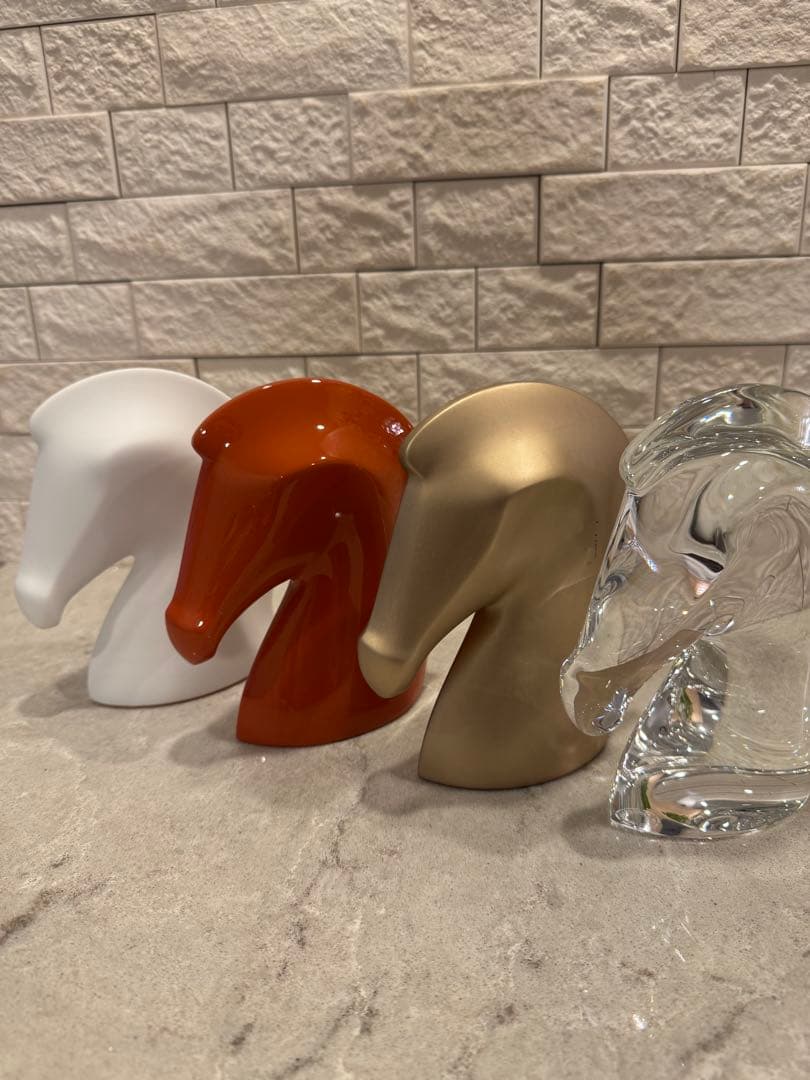 エルメス ペーパーウェイト 置き物 白 ホワイト 馬 - メルカリ