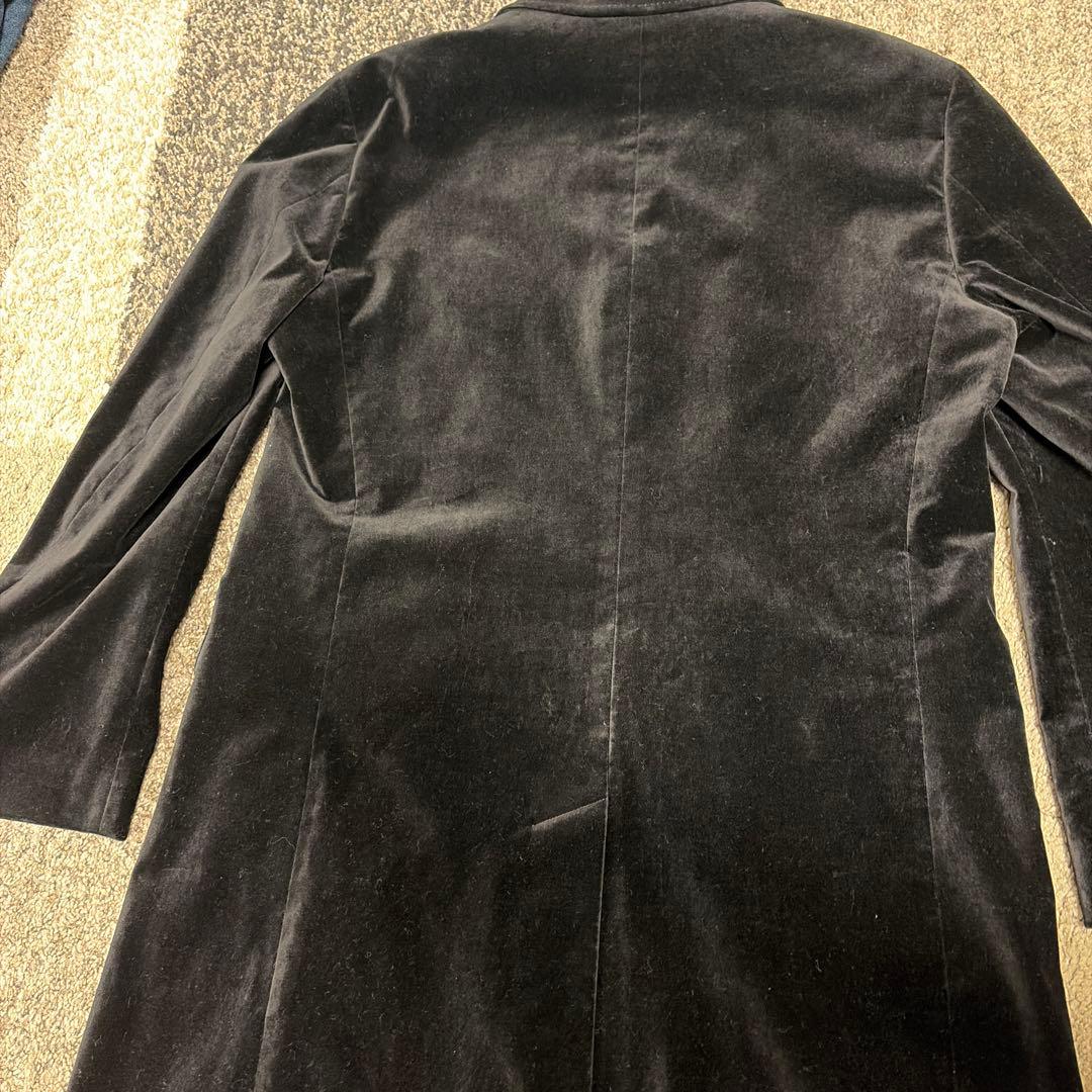 BURBERRY BLACK LABEL ベロア モノグラム チェスターコート