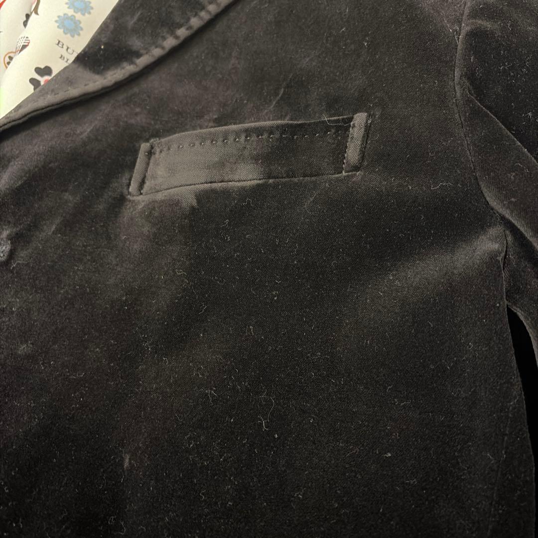 BURBERRY BLACK LABEL ベロア モノグラム チェスターコート