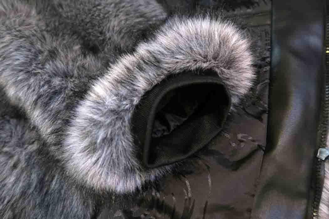 L ファー ブルゾン 大きなサイズ グレー ロック ロカビリー ヴィジュアル系