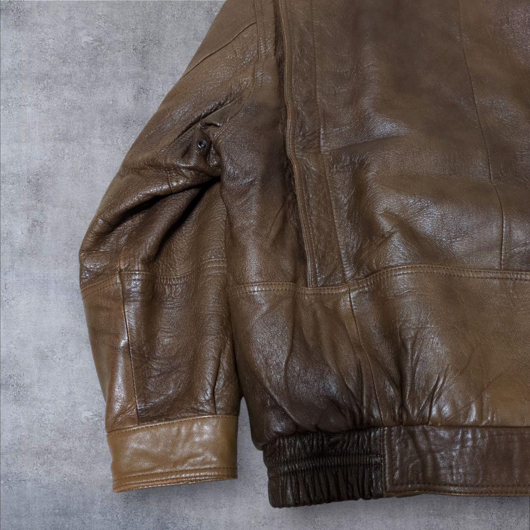 90s vintage A-2 フライトジャケット LL レザー 短丈 ボマー