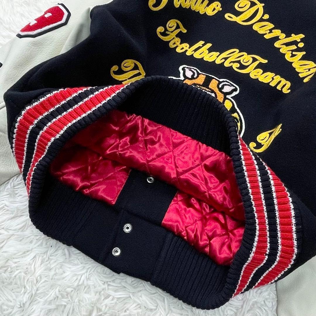 美品 ステュディオダルチザン スタジャン 袖 レザー ワッペン ロゴ