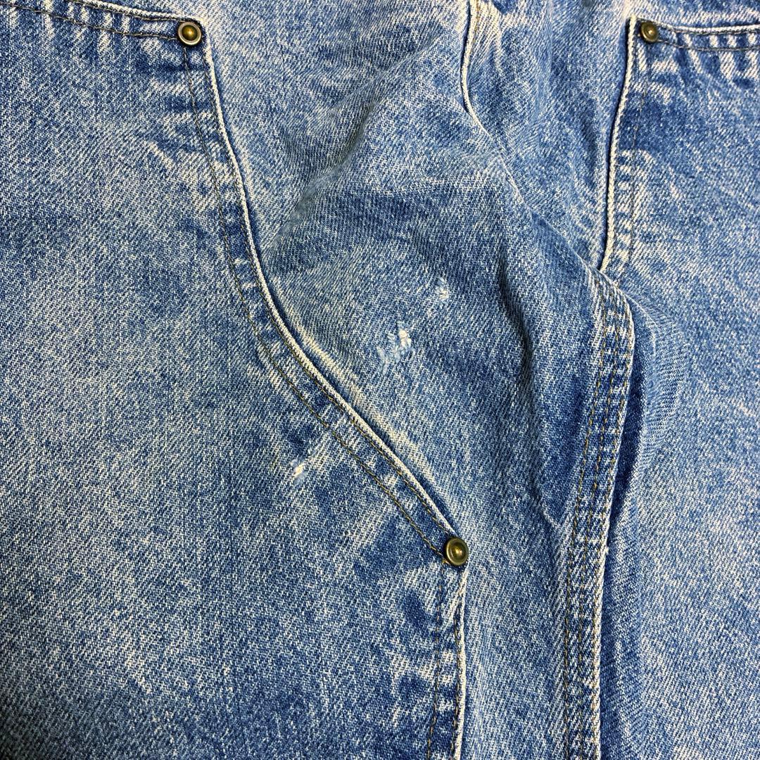 Carhartt デニム　ジーンズ　水色　青　ダブルニーパンツ　ワークパンツ