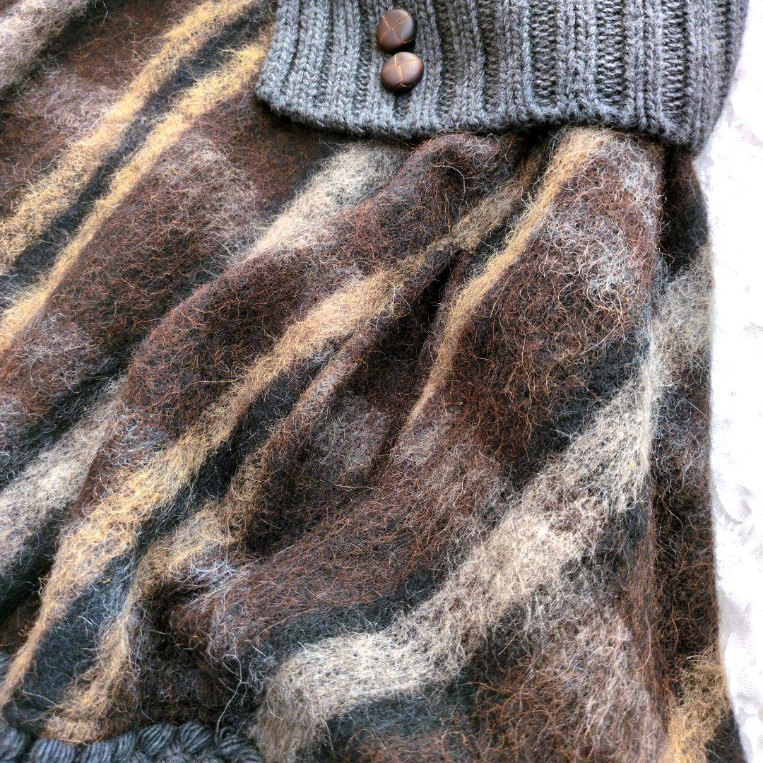 MAX＆Co アルパカモヘヤポンチョ チェック ケープ マックスマーラ