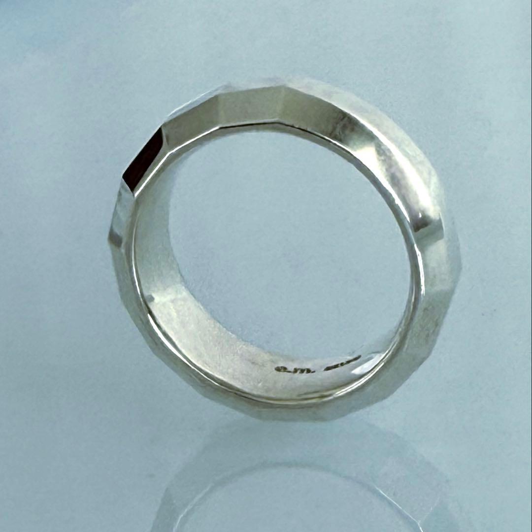 美品【e.m.】シルバー925多面体デザイン リング